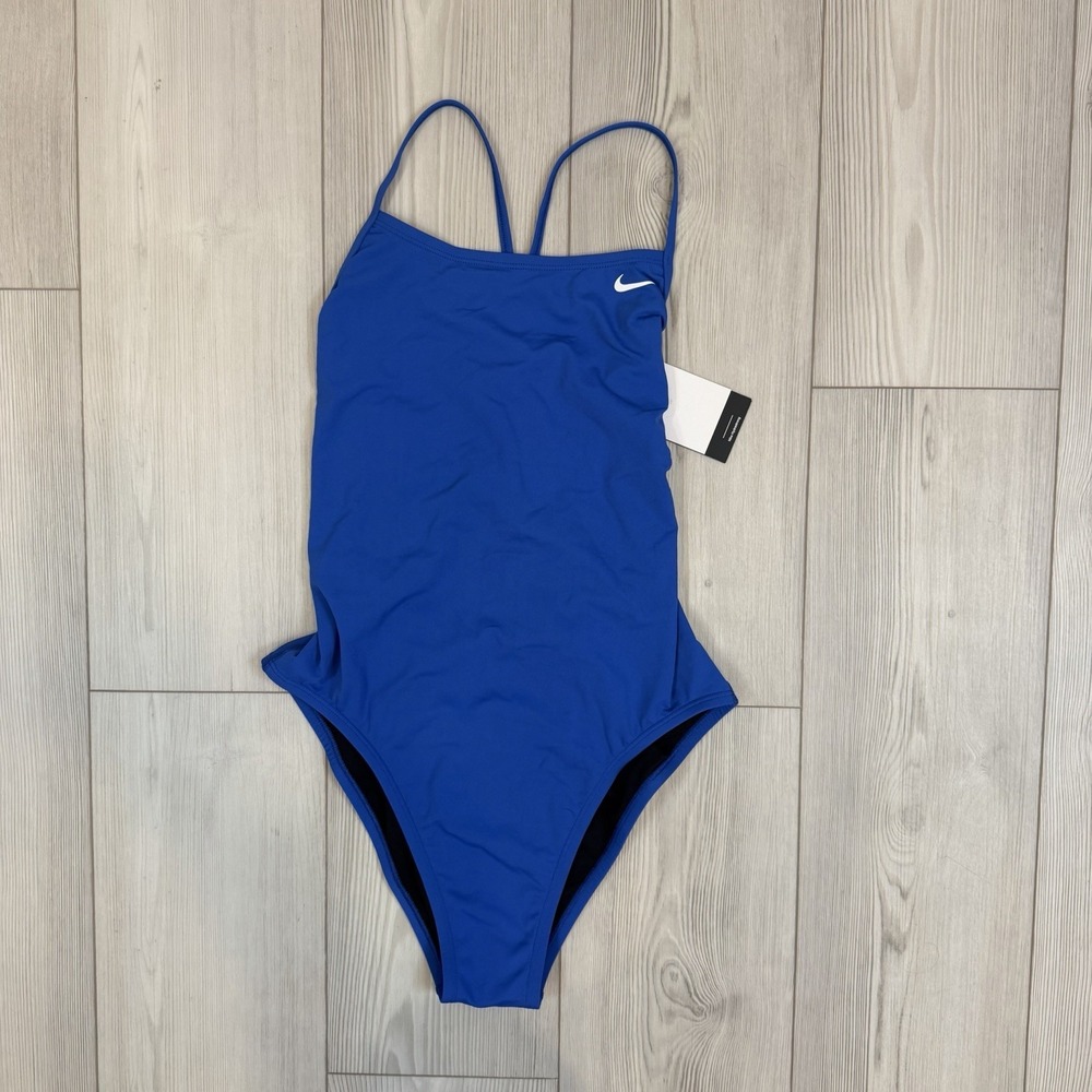 NWT Nike 273877 Hydrastrong Lace-Up Tie Back One-Piece Cobalt Blue Women 38 / 12